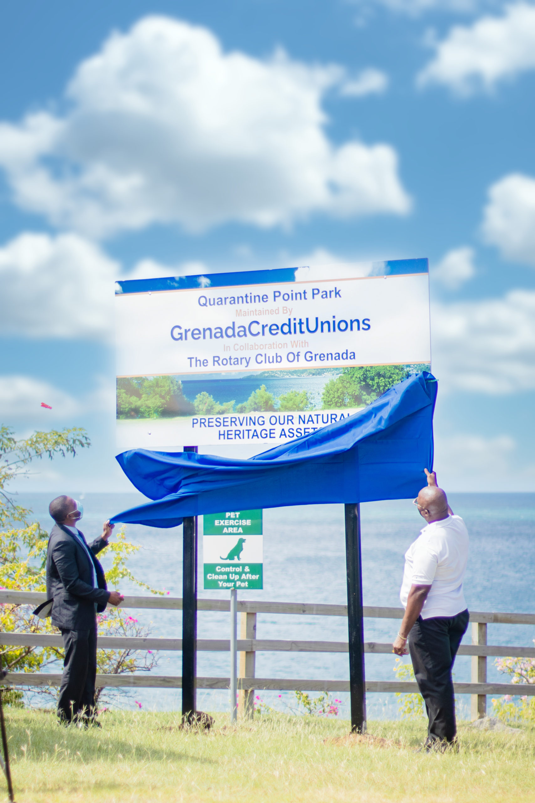 Quarantine Point Park Maintenance Unveiling Ceremony- GrenadaCreditUnions